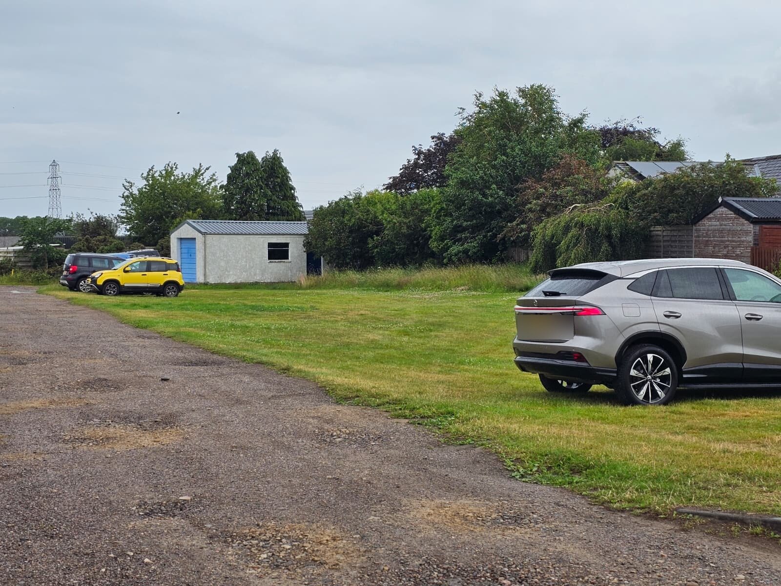 Overflow parking on the village green